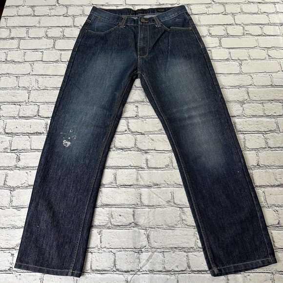 PD & C Denim Slim Straight Jeans Lof of 2 Mens 32x29 Blue 5-Pocket Dark Wash - Picture 2 of 14